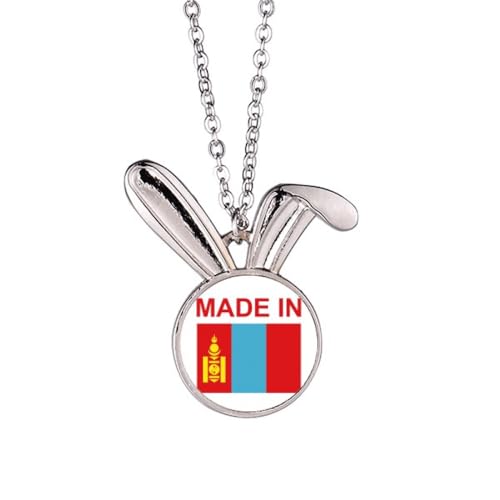 Collier lapin Mongolie Country Love en acier pour femme