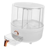 Abaodam 大容量対応密閉式ライスディスペンサー 独立計量カップ付き 防虫防潮設計 家用穀物保存容器 キッチンカウンター対応ド 再利用可能