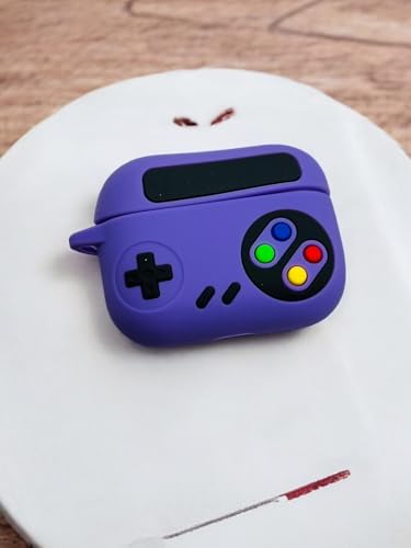 Image of SE HUB Airpods Pro 2 Case Cover Keychain for 2Nd Generation Design with Mag-Safe, Shock Proof 360-degree Protection Case Cover Soft Skin Silicone (Ring Carbaner and Hand Strap Included)- Violet