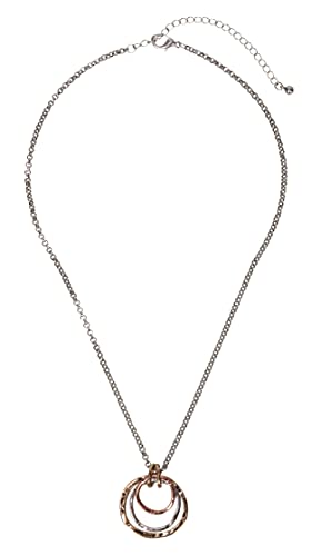 SPUNKYsoul Boho 3 Circle Pendant Handmade Earth Ocean Necklace Jewelry for Women Gold Silver Copper Rose Gold Multi-Metal3