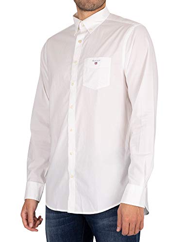 GANT Herren The Broadcloth Reg Bd Freizeithemd, Weiß (White 110), X-Large...