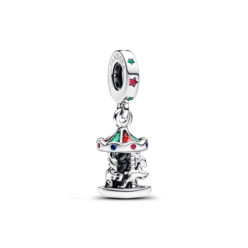 Colgante Pandora de plata de ley con esmalte rojo y gemas combinadas 793586C01 4