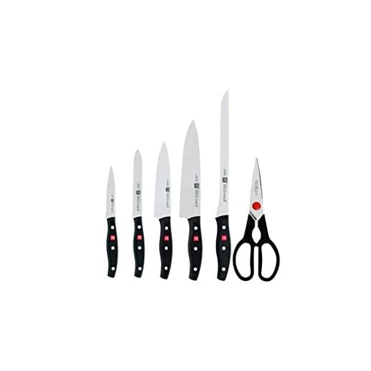 Zwilling TWIN POLLUX - Set de 5 cuchillos y tijera doméstica multiusos, color negro