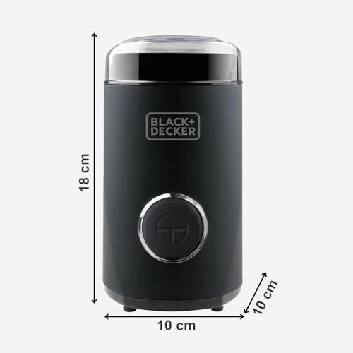 Black+Decker BXCG150E - Molinillo de Café | Eléctrico 150W | 12 Tazas Café | Café y Especias | Depósito Granos 50g | Compacto | Cuchillas y Depósito Acero Inox | Tapa Transparente | Recogecable - imagen 7