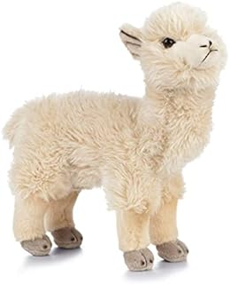Living Nature Alpaca, Realistic Soft Cuddly Farm Toy, Naturli Eco-Friendly Plush, 25cm