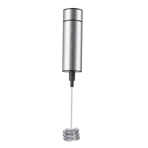Ipetboom Espumador de Leche Eléctrico de Acero Inoxidable sin Batería Cabezal de Tres Capas, Batidora de Café Manual Ligera, Adecuado para Cafeterías y Uso en Cocina Doméstica