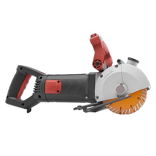 4800W Wall Chaser Machine, Electric Brick Wall Chaser Concrete Cutter, Notcher 6500RPM Concrete Slot Cutter with Guide, Adjustable Slotting Depth, 1.65