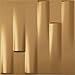 Ekena Millwork 19 5/8"W x 19 5/8"H Hamilton EnduraWall Decorative 3D Wall Panel, Gold (12-Pack for 32.04 Sq. Ft.