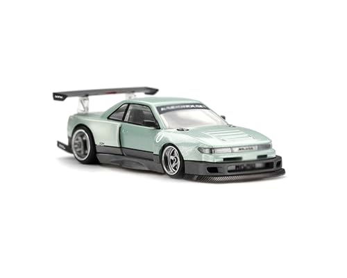 Mini GT Silvia S13-R Kaido Works V1 RHD Verde Claro Metalizado miniatura 2