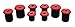 Prothane 7-214 Red Front Control Arm Bushing Kit with Shells