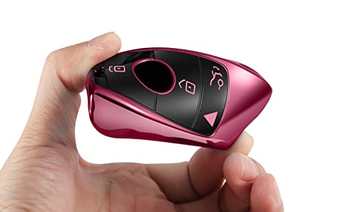 Funda para llavero rosa con anilla integrada para llaves 4