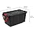 Sterilite 4-Pack Industrial Tote, Heavy-Duty Storage Bins w/Lids and Wheels, 40 Gallon - Stackable Organizing Containers for Home, Garage, Office, and Basement