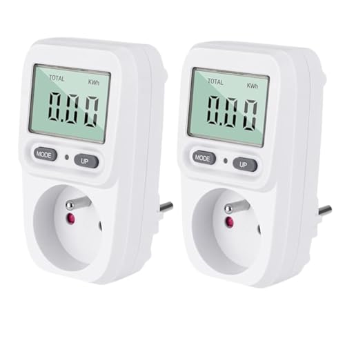 KETLER - MS216TOP : Compteur électrique prise mobile (2 pcs) - Wattmètre - 16 A / 3600 W - Prises France - Multifonctions