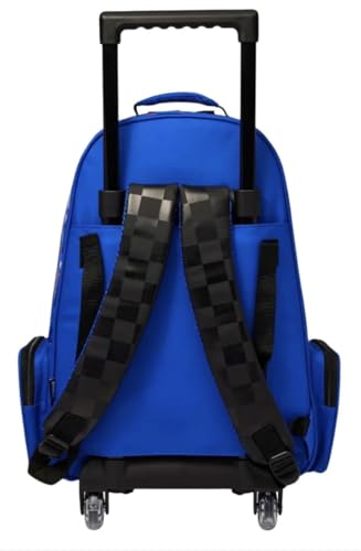 Image of ADSON 3D Embossed School Trolley Bag|Backpack Large School Bag for Boy Girl, Kids School Bag, Travel Backpack for Girl Boy, Ideal for Children Trolley 18 Inch Water Resistant