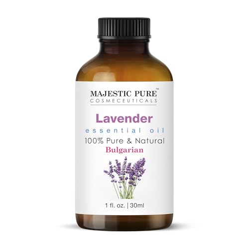 Image of Majestic Pure Lavender Essential Oil for Diffuser - 1 Fl Oz | 100% Natural Essentials Oils Ideal for Relaxing Tense Mood, Eliminating Odor, Creating Peaceful Atmosphere for Sleep & Work