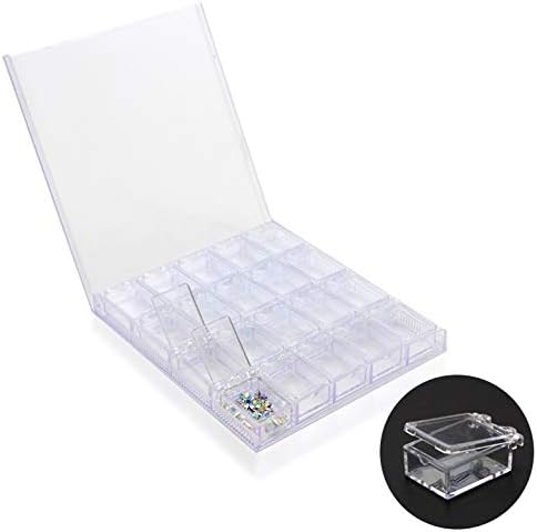 Amazon 便利な独立型 個 収納クリアケース デコやネイルパーツ ラメ ラインストーンやデコパーツ ジェルネイルに アクセサリー ピアス イヤリング 指輪 ジュエリー小物収納 ネイル用品 ジュエリー収納 オンライン通販