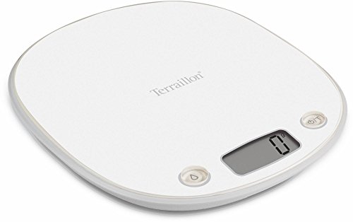 Terraillon Macaron Flat Digital Kitchen Weighing Scale in White