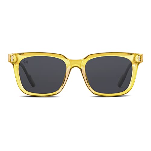 TWIG Gafas de sol FLEMING hombre/mujer UV400 patillas flexibles (SPECTRA YELLOW)