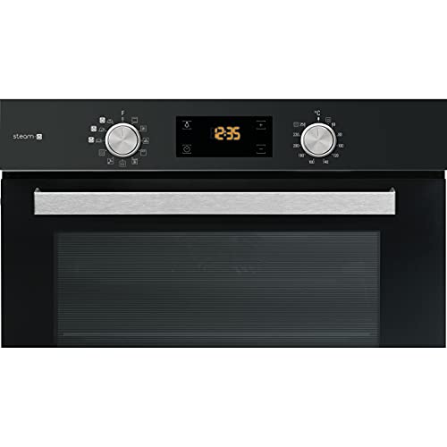 Foto von Bauknecht BAK5S KP8V2 BLG Einbau-Backofen mit Pyrolyse und Dampffunktion (71l) /Heißluftbackofen mit 11 Funktionen/Gentle Steam/PowerHeißluft/Multi-Level-Kochen, Schwarz, Schwarzglas