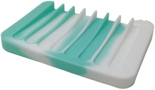 WS UK 1 x Silicone Soap Dish for Bathroom, Kitchen or Shower [Black]