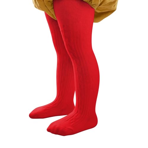 Image of Zando Opaque Cotton Tights for Baby Girls, Infants & Toddlers, Cozy Winter Leggings with Cable Knit Design, Size 0-3M to 6-7T