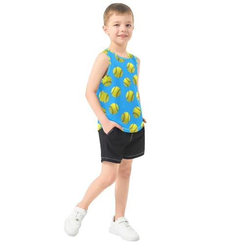 J JOYSAY Softball Sport Equipment Boys Tank Top Sleeveless Muscle Shirts Quick Dry Kids T-Shirts 3-15T4