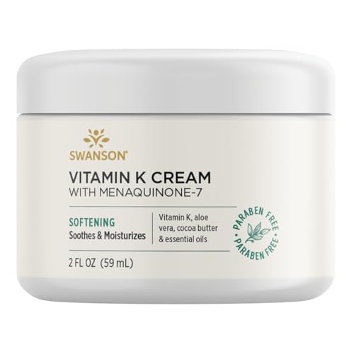 Swanson Vitamin K Cream with Menaquinone-7-2 fl Ounce (59 ml) - Nourishing Cream for Skin Health and Vibrance