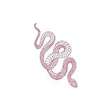 3 Sheets Yeahgoshopping Realistic Big Size Red Snake Waterproof Temporary Tattoo Stickers For Women Men Body Art Waist Decals Fake Tattoo