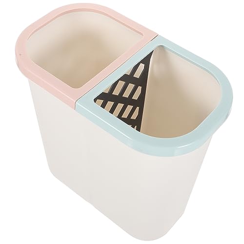 Bote de basura pequeño con doble compartimiento para cocina y baño