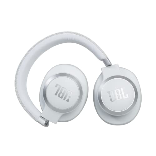 Image of JBL Live 660NC, Smart Adaptive Noise Cancelling Headphones with Mic, Over Ear Headphone, up to 50 Hours Playtime with Quick Charge, Signature Sound, Auto Play & Pause, Dual Pairing & AUX (White)