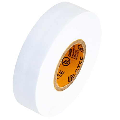 GTSE - White Electrical Tape 1 Roll, 3/4in x 66ft, UL/CSA Listed