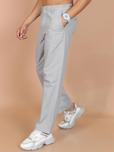Image of Highlander Men's Ankle-Length Straight Fit Trousers | Modern Style & Comfort | Perfect for Casual & Formal Wear | Trouser for Men | Men Trousers | Trousers for Man | Pants for Man