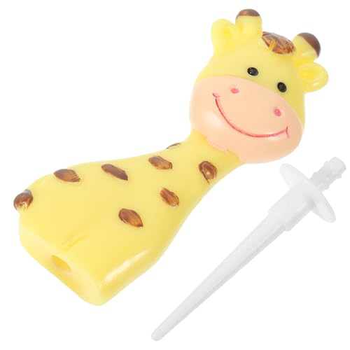 CATIEBYE Adorno para Hornear Pastel Jirafa Pequeña de Resina Ligera y Resistente, Decoración Infantil para Tartas de Cumpleaños y Bodas, Estatua de Jirafa para Fiesta y Sesión de Fotos