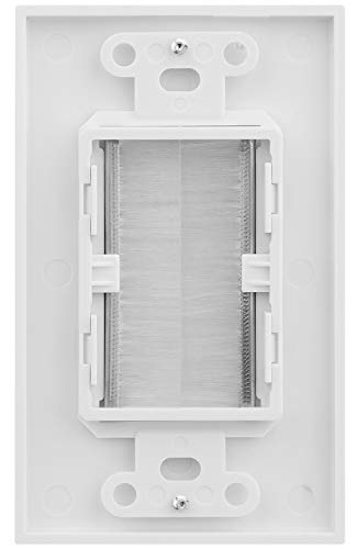 Placa pasacables de pared para organizar los cables de tu televisión y juegos 5