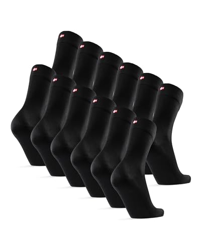 DANISH ENDURANCE Viscose Dress Socks, Premium, Soft, Breathable, Dress Socks for Men & Women, Unisex, 6-Pack