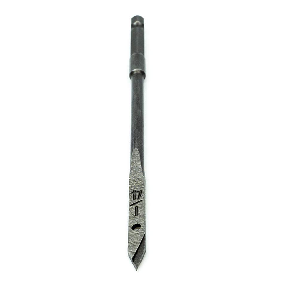 Benchmark Abrasives 1/4" X 6" Spade Drill Bit with Quick-Change Hex Shank Hole Cutter for Woodworking, Drilling, High-Speed Steel Paddle Flat Bits (1/4" x 6")