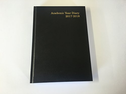Noir A5 académique Jour par page Agenda 2017/18