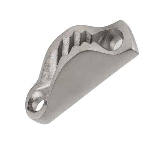 Marine Boat Clam Cleat Rope Line Clamp Jam Grip 316 Stainless Steel Easy to Adjust Great for Tensioning Boat Yacht Ropes