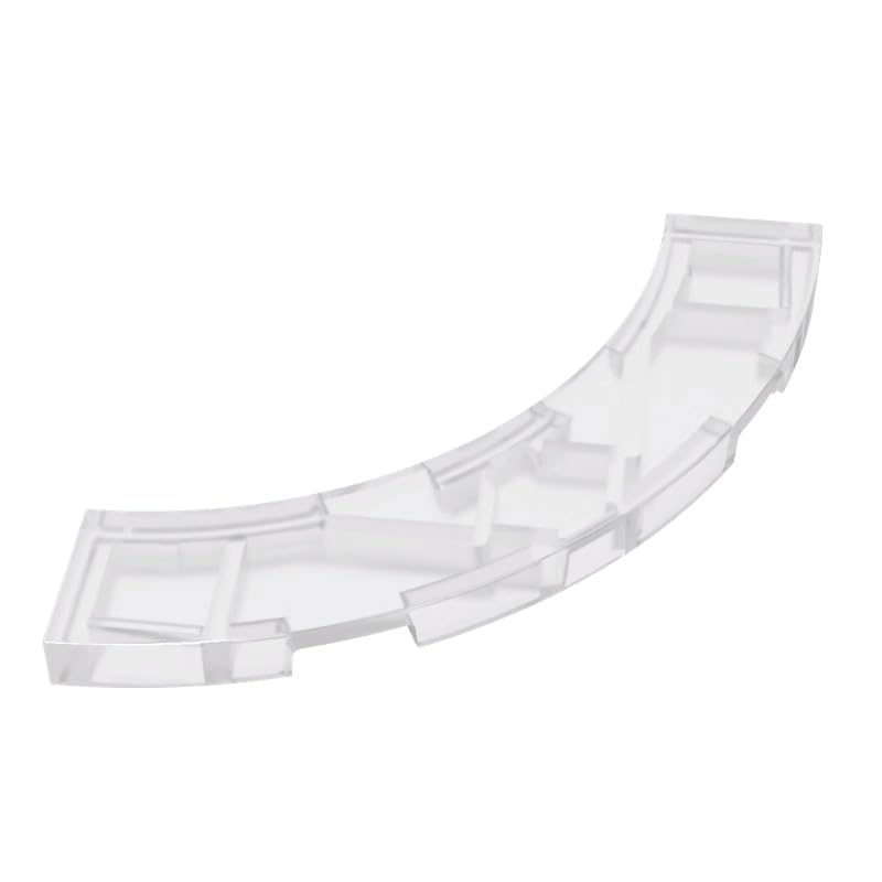 27507 Circular Plate Tile 4x4 Curved, Macaroni 50 Pieces GDS-1276 Compatible with Lego Building Blocks Color:Trans-Clear — image 1