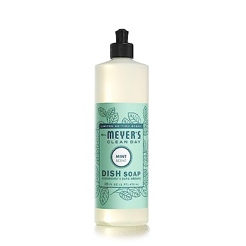 Image of Mrs. MEYER'S Clean Day Liquid Dish Soap, Mint Scent 16 Fl Oz (Pack of 2)