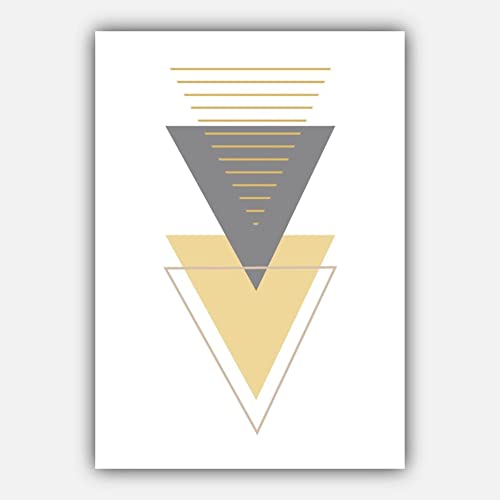 Artze Wall Art Scandinavian Geometric Art Print with Stag 3Piece Set