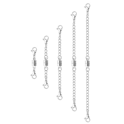 OHINGLT Necklace Extender Magnetic Clasps Chain Extenders for Necklaces Gold and Silver Magnetic Necklace Clasps and Closures with Bracelet Extension