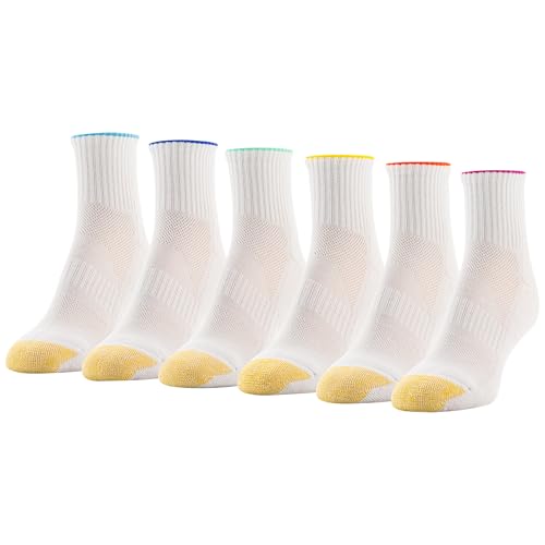 Image of GOLDTOE womens Half Cushion Sport Quarter Socks With Mesh, 6-pairsSocks
