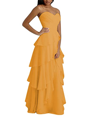 Robe demoiselle d'honneur col coeur jaune moutarde grande taille 52