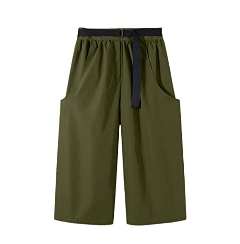 Pantalon large pour homme avec poches surdimensionnées et ceinture réglable