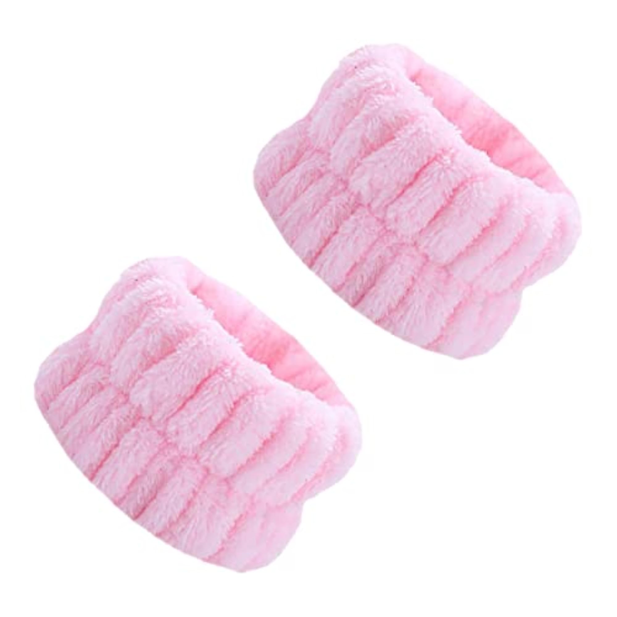 5pc Portable Absorbent Wrist Wash Band Towels, Pink