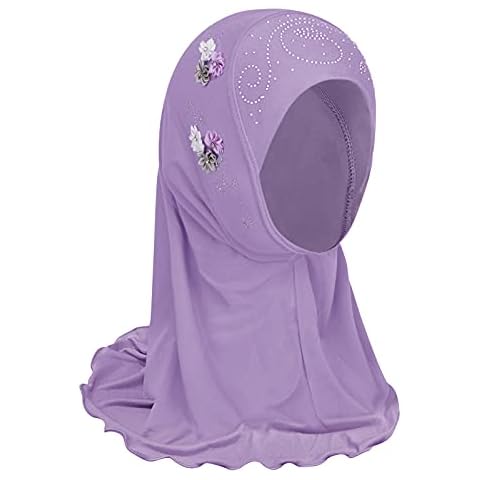 Girls Floral Lace Hijab for Kids Cover