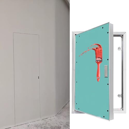 Panel de acceso para pared de lavandería que oculta tuberías y mantiene el orden