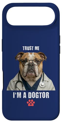 Trust I'm A Dogtor Funny Bulldog Vet Surgeon �X�}�z�P�[�X iPhone Air �p