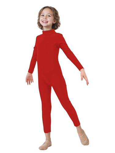 ATHX Kids High Stretch Halloween Cosplay Body Suit Unitard Costume One Piece Spandex Dance Gymnastics Bodysuit for Girls Boys